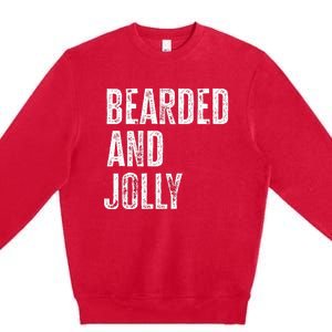 Bearded And Jolly Santa Christmas Gift Premium Crewneck Sweatshirt