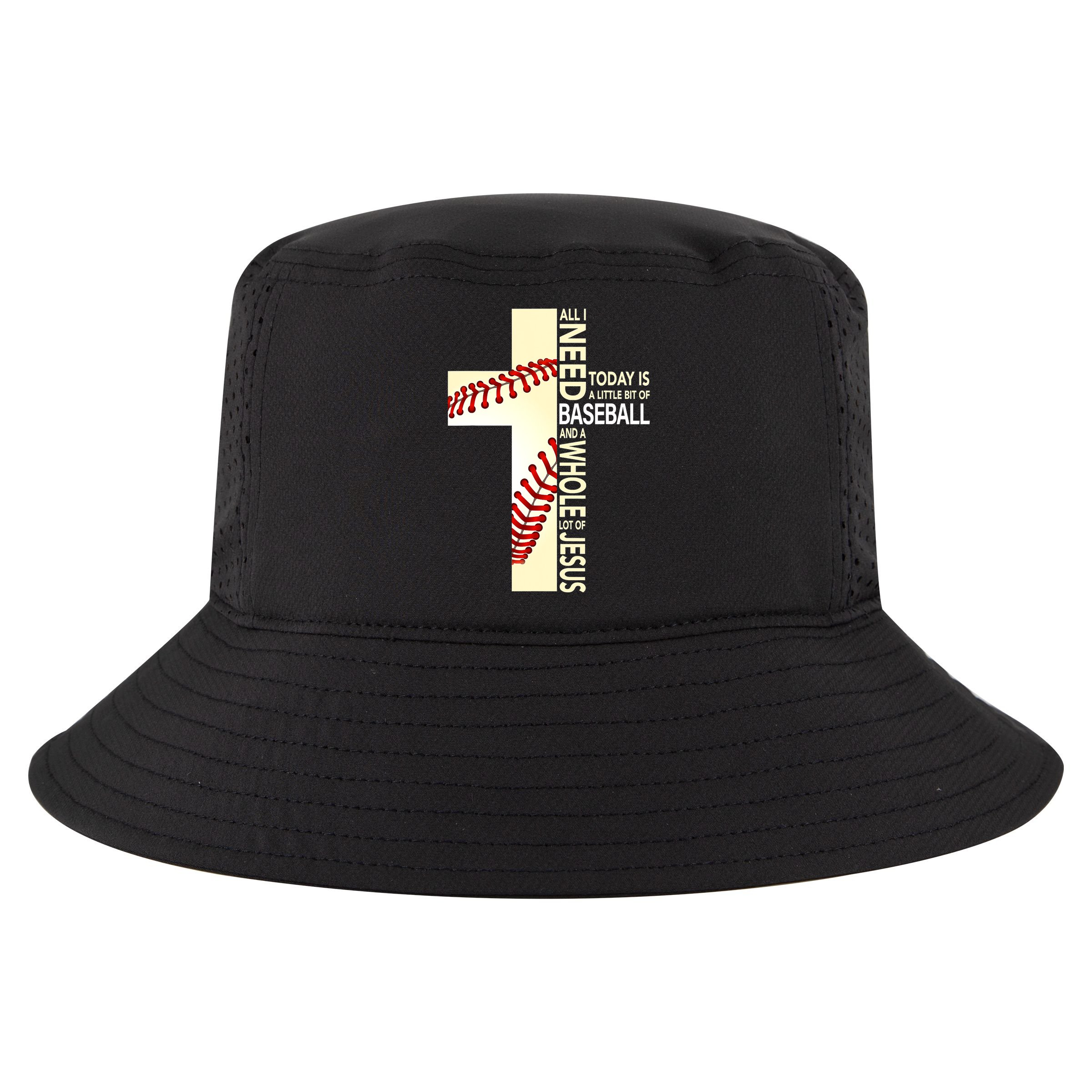 Baseball And Jesus All I Need Today Is A Little Bit Cool Comfort Performance Bucket Hat