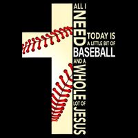 Baseball And Jesus All I Need Today Is A Little Bit Backpack