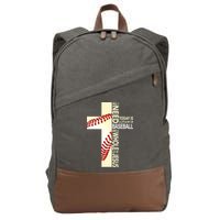 Baseball And Jesus All I Need Today Is A Little Bit Cotton Canvas Backpack