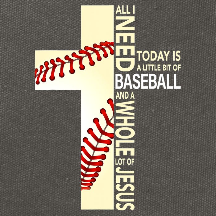Baseball And Jesus All I Need Today Is A Little Bit Cotton Canvas Backpack
