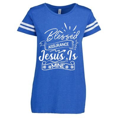 Blessed Assurance Jesus Is Mine Graphic For Women And Enza Ladies Jersey Football T-Shirt