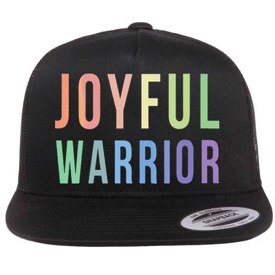 Be A Joyful Warrior For Kamala Harris Tim Walz 2024 Flat Bill Trucker Hat