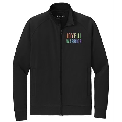 Be A Joyful Warrior For Kamala Harris Tim Walz 2024 Stretch Full-Zip Cadet Jacket