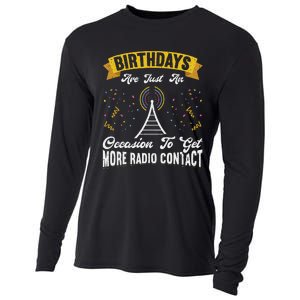 Birthdays Are Just An Occasion To Get More Ham Radio Contact Cooling Performance Long Sleeve Crew