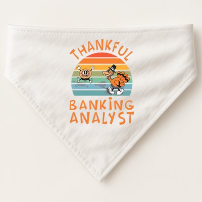 Banking Analyst Job Funny Thanksgiving Meaningful Gift USA-Made Doggie Bandana