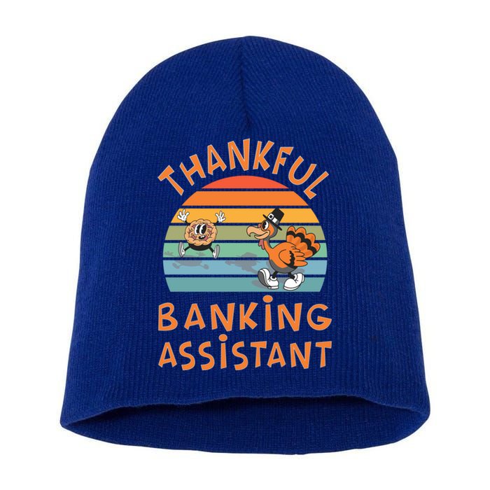 Banking Assistant Job Funny Thanksgiving Gift Short Acrylic Beanie