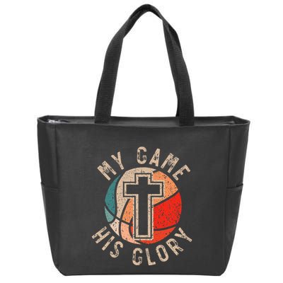 Basketball And Jesus Christ Christian Believer Hooper Zip Tote Bag