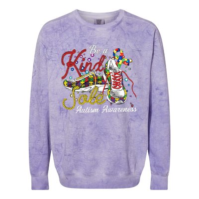 Be A Kind Sole Autism Support Autism Mom Autism Awareness Month Colorblast Crewneck Sweatshirt