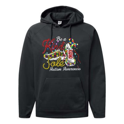 Be A Kind Sole Autism Support Autism Mom Autism Awareness Month Performance Fleece Hoodie