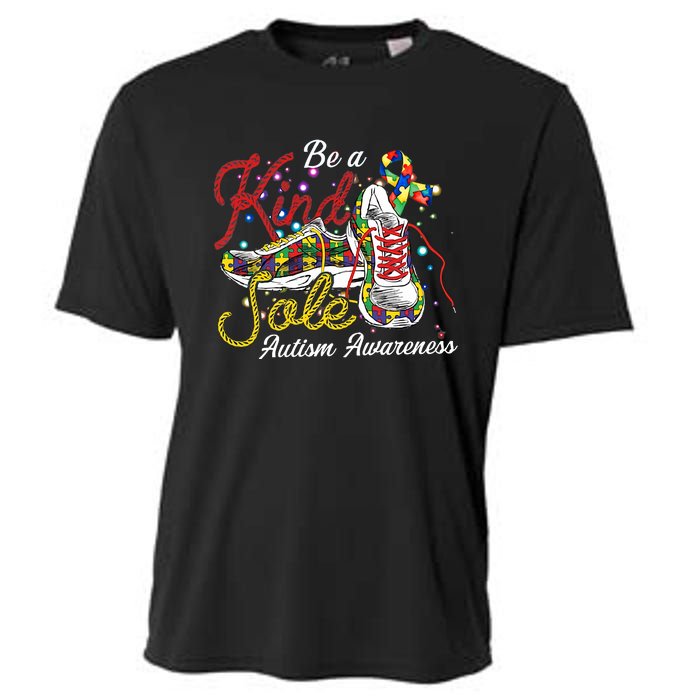 Be A Kind Sole Autism Support Autism Mom Autism Awareness Month Cooling Performance Crew T-Shirt