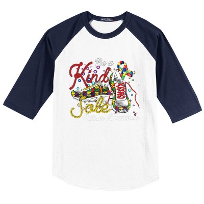 Be A Kind Sole Autism Support Autism Mom Autism Awareness Month Baseball Sleeve Shirt