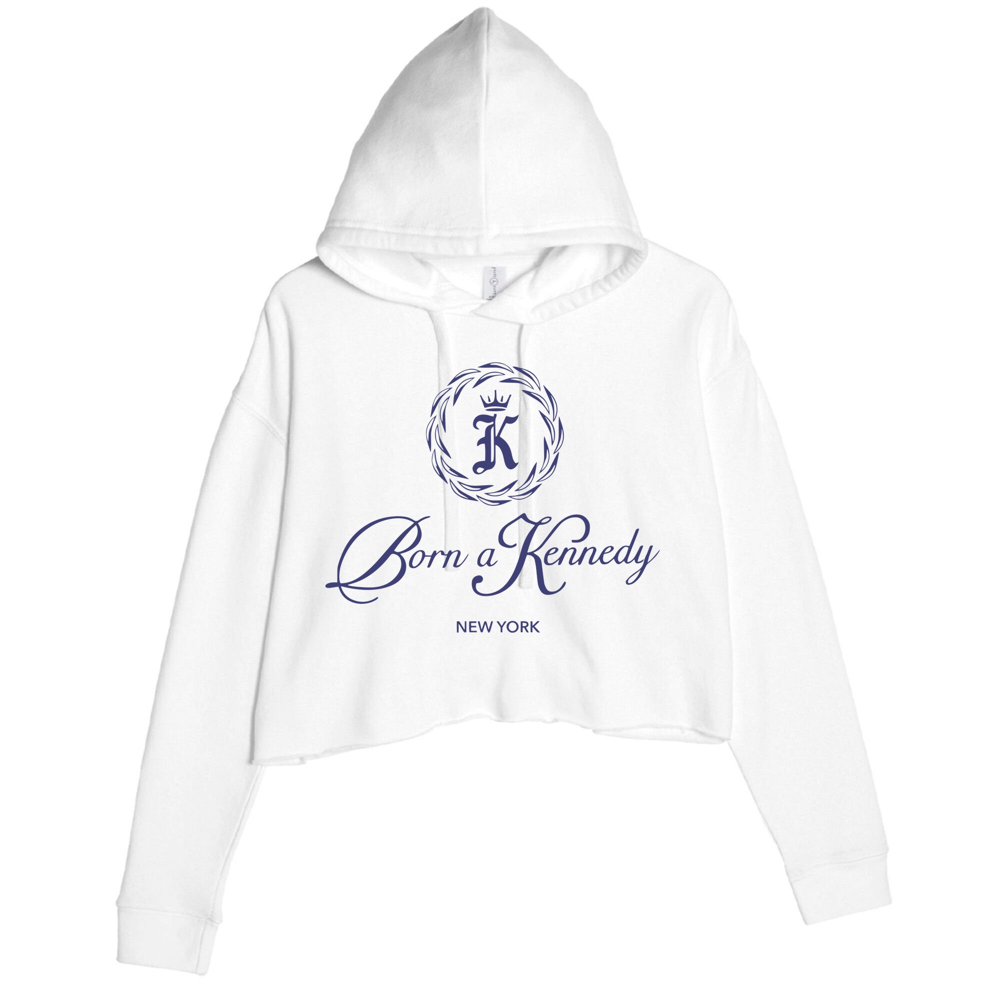 Born A Kennedy New York Crop Fleece Hoodie