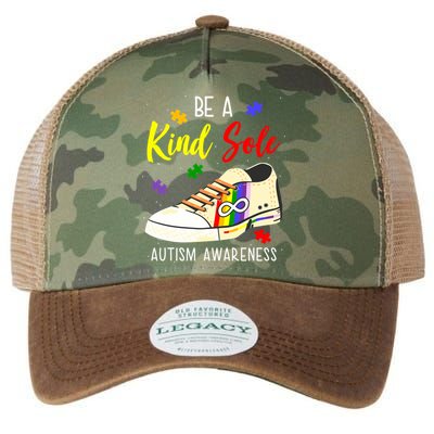 Be A Kind Sole Autism Awareness Puzzle Shoe Legacy Tie Dye Trucker Hat