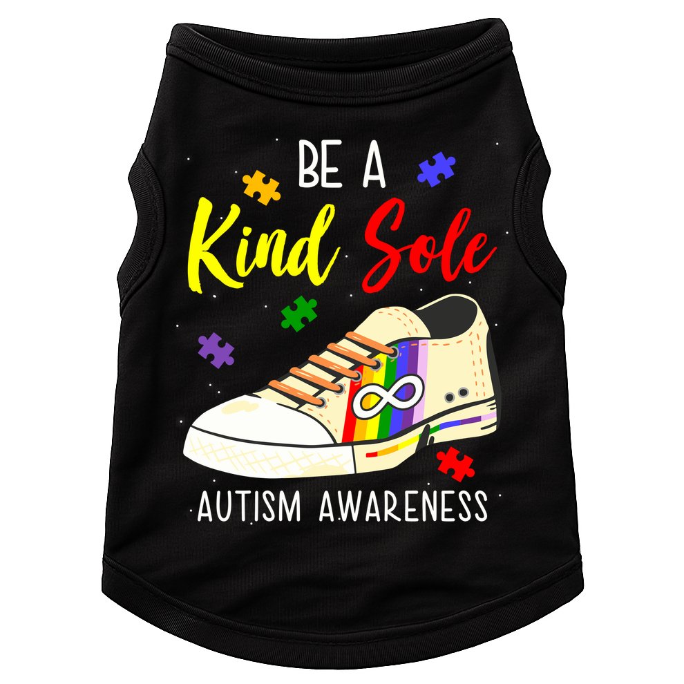 Be A Kind Sole Autism Awareness Puzzle Shoe Doggie Tank