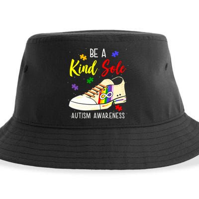 Be A Kind Sole Autism Awareness Puzzle Shoe Sustainable Bucket Hat