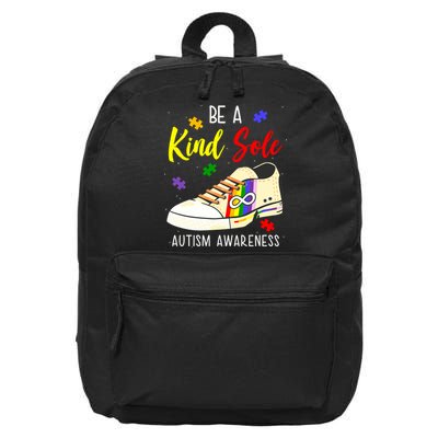 Be A Kind Sole Autism Awareness Puzzle Shoe 16 in Basic Backpack