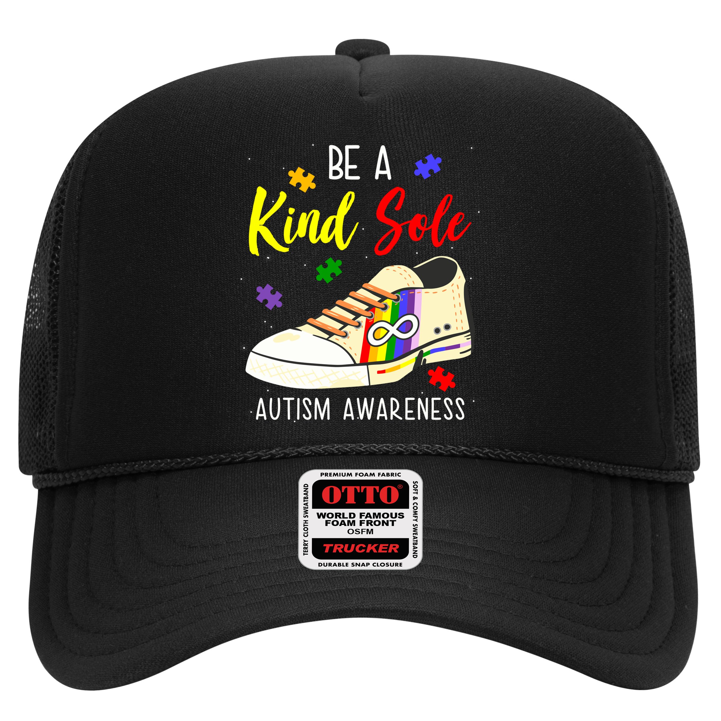 Be A Kind Sole Autism Awareness Puzzle Shoe Hat