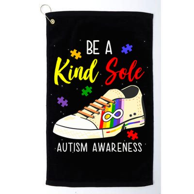 Be A Kind Sole Autism Awareness Puzzle Shoe Golf Towel