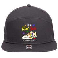 Be A Kind Sole Autism Awareness Puzzle Shoe 7 Panel Mesh Trucker Snapback Hat