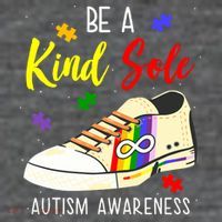 Be A Kind Sole Autism Awareness Puzzle Shoe Flexfit Unipanel Trucker Cap