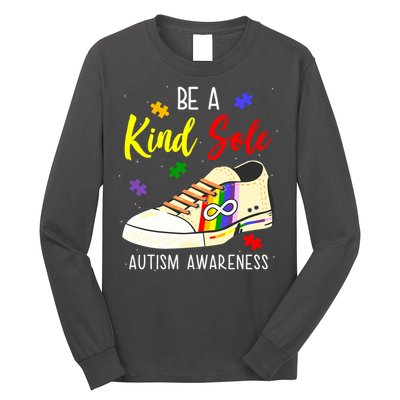 Be A Kind Sole Autism Awareness Puzzle Shoe Long Sleeve Shirt