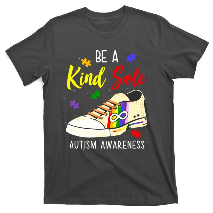 Be A Kind Sole Autism Awareness Puzzle Shoe T-Shirt