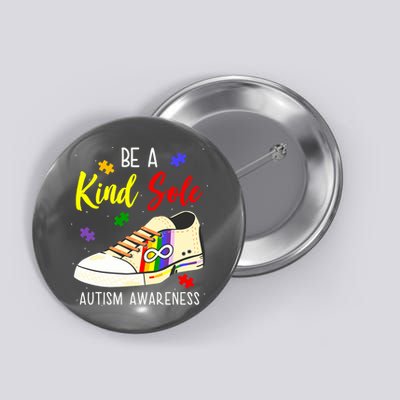 Be A Kind Sole Autism Awareness Puzzle Shoe Button