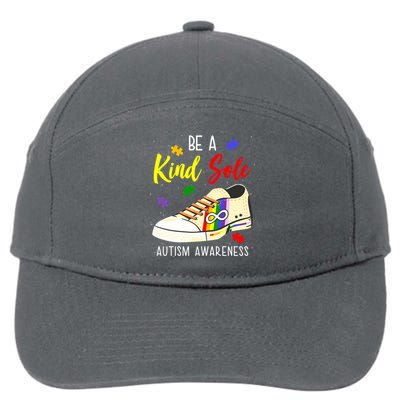 Be A Kind Sole Autism Awareness Puzzle Shoe 7-Panel Snapback Hat