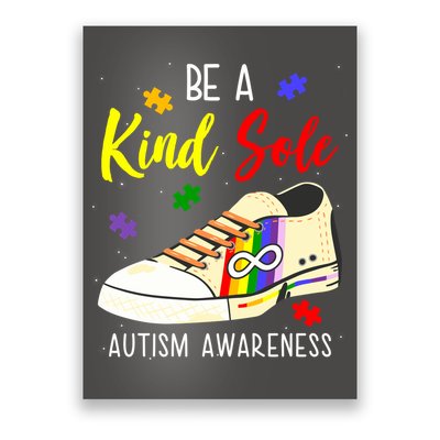 Be A Kind Sole Autism Awareness Puzzle Shoe Poster