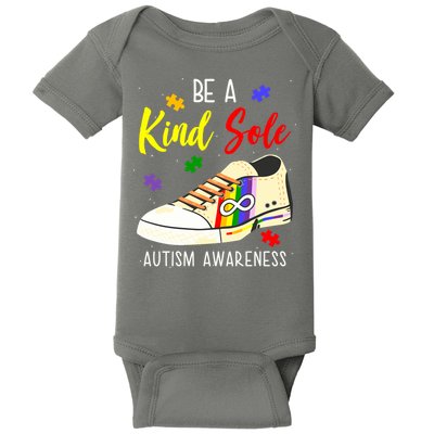 Be A Kind Sole Autism Awareness Puzzle Shoe Baby Bodysuit