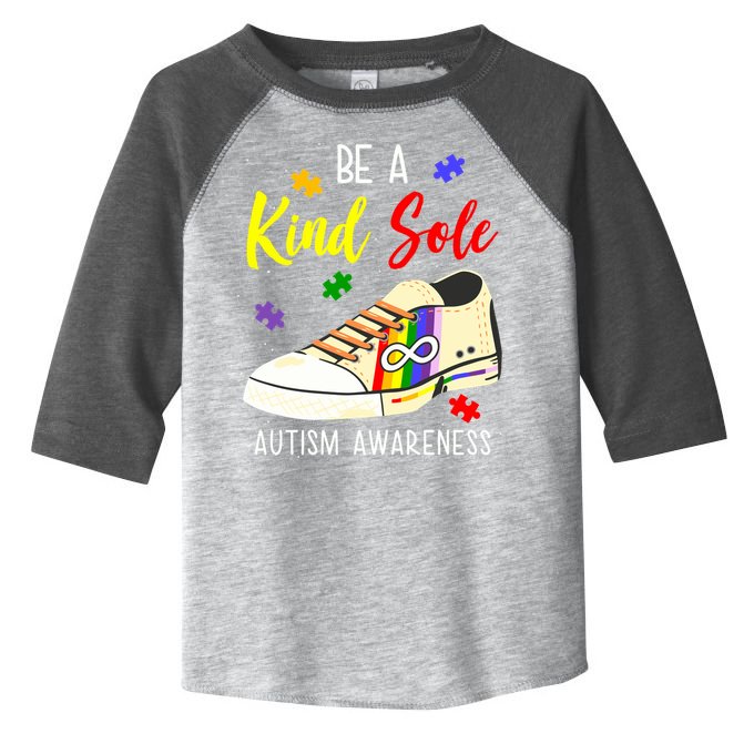 Be A Kind Sole Autism Awareness Puzzle Shoe Toddler Fine Jersey T-Shirt
