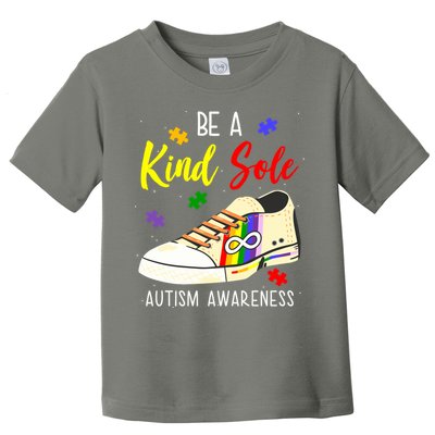 Be A Kind Sole Autism Awareness Puzzle Shoe Toddler T-Shirt