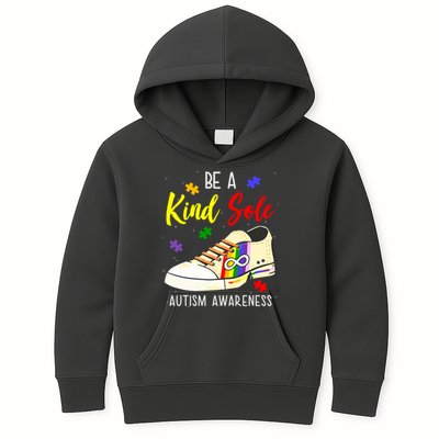 Be A Kind Sole Autism Awareness Puzzle Shoe Kids Hoodie