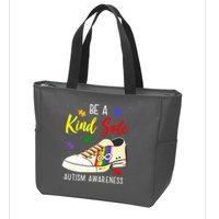 Be A Kind Sole Autism Awareness Puzzle Shoe Zip Tote Bag