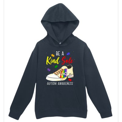 Be A Kind Sole Autism Awareness Puzzle Shoe Urban Pullover Hoodie