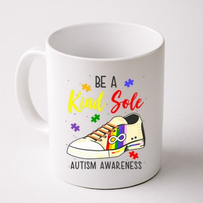 Be A Kind Sole Autism Awareness Puzzle Shoe Coffee Mug