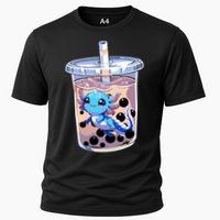 Boba Axolotl Kawaii Axolotl Bubble Tea Boba Cooling Performance Crew T-Shirt