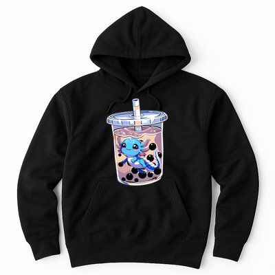 Boba Axolotl Kawaii Axolotl Bubble Tea Boba Hoodie