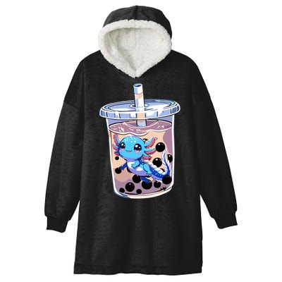 Boba Axolotl Kawaii Axolotl Bubble Tea Boba Hooded Wearable Blanket