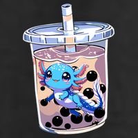 Boba Axolotl Kawaii Axolotl Bubble Tea Boba Adult Drive Performance Visor
