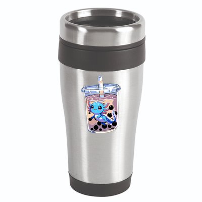 Boba Axolotl Kawaii Axolotl Bubble Tea Boba 16oz Travel Tumbler