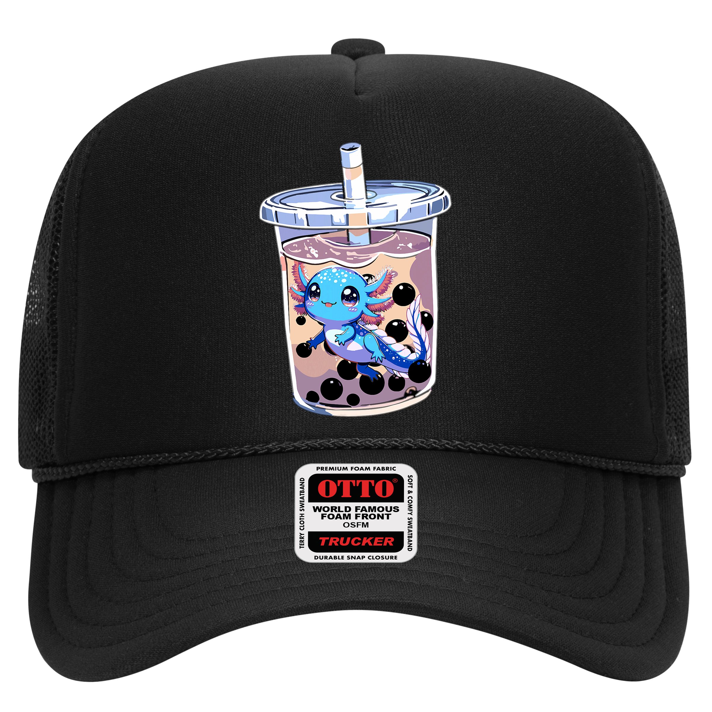 Boba Axolotl Kawaii Axolotl Bubble Tea Boba Hat