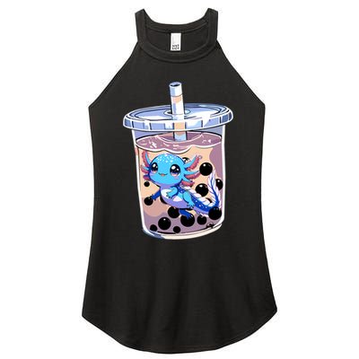 Boba Axolotl Kawaii Axolotl Bubble Tea Boba Women's Perfect Tri Rocker Tank