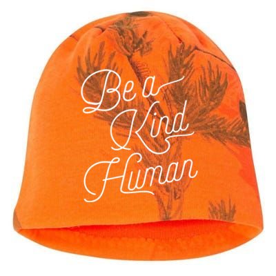 Be A Kind Hu Decent Awesome Person Designs Gift Kati - Camo Knit Beanie