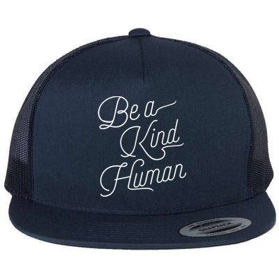 Be A Kind Hu Decent Awesome Person Designs Gift Flat Bill Trucker Hat