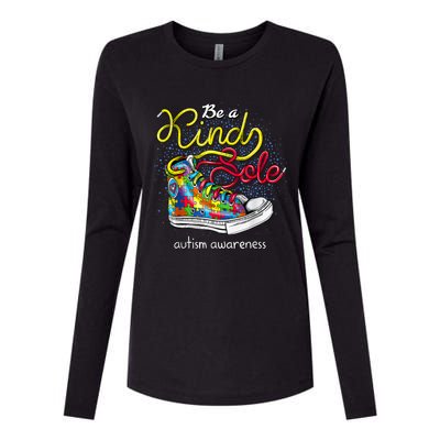 Be A Kind Sole Autism Awareness Puzzle Shoes Be Kind Cool Gift Womens Cotton Relaxed Long Sleeve T-Shirt