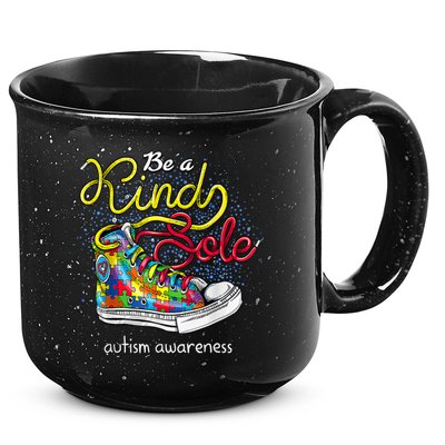 Be A Kind Sole Autism Awareness Puzzle Shoes Be Kind Cool Gift 15oz Campfire Ceramic Mug