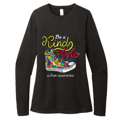 Be A Kind Sole Autism Awareness Puzzle Shoes Be Kind Cool Gift Womens CVC Long Sleeve Shirt