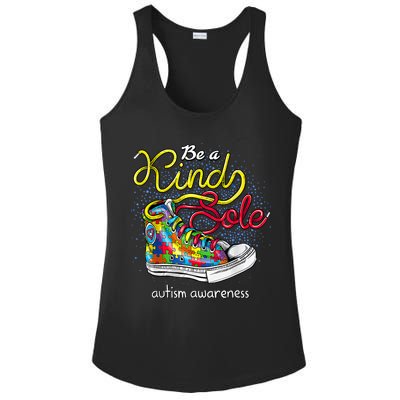Be A Kind Sole Autism Awareness Puzzle Shoes Be Kind Cool Gift Ladies PosiCharge Competitor Racerback Tank